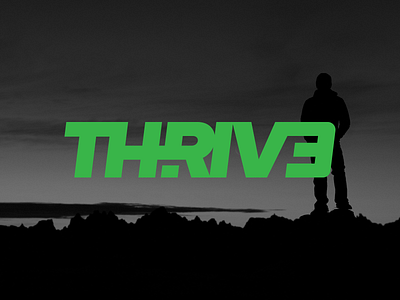 Thrive Green logo thrive typography word wordmark