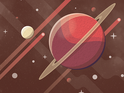 Planet 1 angle illustration meteor moon pattern planet red space texture