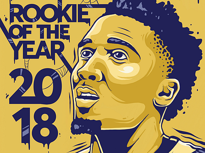 Donovan Mitchell basketball donovan mitchell illustration jazz rookie utah utah jazz