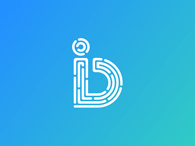ID Monogram brand fingerprint gradient icon id logo mark monogram