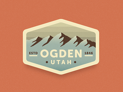 Ogden Badge badge illustration mountains ogden outdoors patch utah