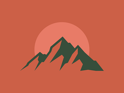 Mountain illustration logo mountain outdoors sunset wilderness