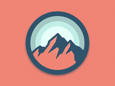 Circular Mountain Badge badge illustration logo mountain outdoor outside patch wilderness