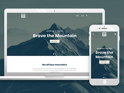 Brave the Mountain - Landing Page brand desktop hero landing mobile outdoor ui ux web wilderness