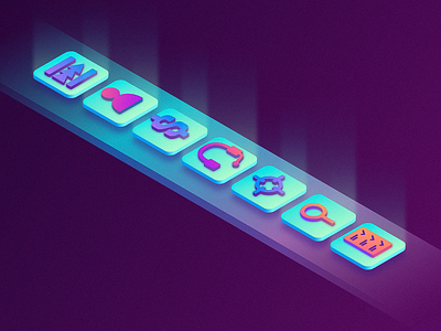 Platform Icons gradient icons illustration isometric