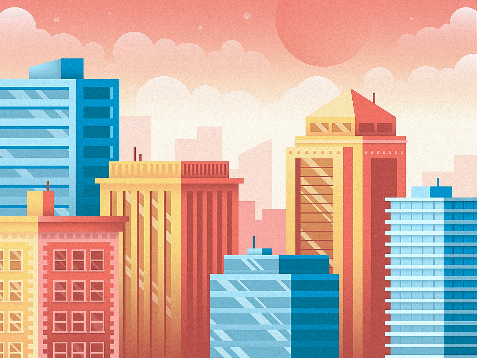 City Sunset by Tanner Wayment on Dribbble