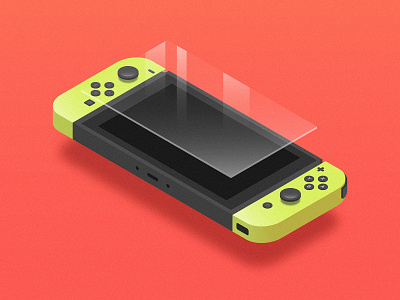 Nintendo Switch device gaming illustration isometric joy con joy cons nintendo screen switch video games