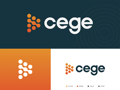 Cege Logo brand branding cege circle circles custom funnel lead gen logo typography