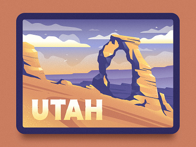 Delicate Arch Illustration arch delicate arch illustration outdoor outdoors red rock rock southern utah sunset texture utah wilderness