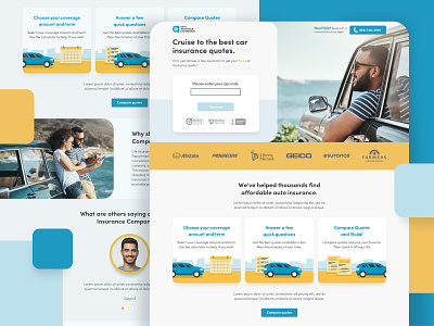 Auto Insurance Companion auto car form illustration insurance landing lead lead form lead gen lead generation page ui ux vehicle