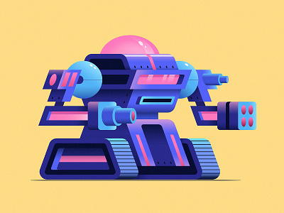 Tank Bot battle bot guns illustration illustrator lasers robot robotic