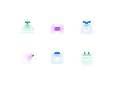 frosted glass icon app color design fitness frosted glass ui