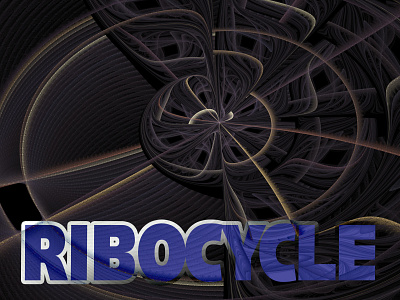 Ribocycle EP (cover design) album cover design fractal illustration typography