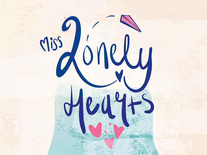 Miss Lonelyhearts watercolor flat keys cover book design miss lonelyhearts paper illustration vector hand rendered typography