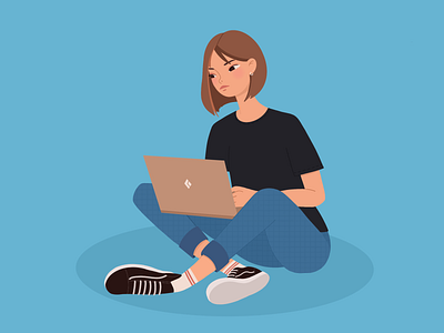 Girl with laptop