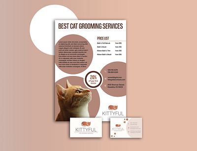 Kittyful Brand Identity brand identity branding business card design flyer graphic design illustration logo vector