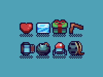 Bouncy Bouncy animation arcadehero game gamedev icons indiedev items pixelart pixels