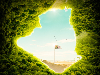 Green Algeria branding graphic design