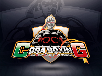 CORA BOXING 3d animation boxing esport graphic design logo mascot logo motion graphics photoshop ui