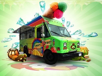 Ice cream 3d animation branding graphic design ice cream logo motion graphics photoshop summer ui