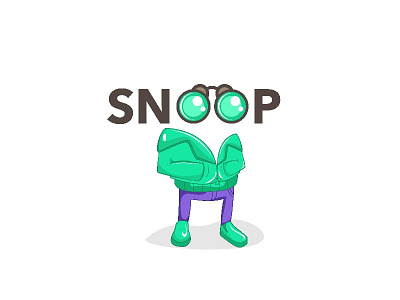 Snoop binoculars blue cool illustration