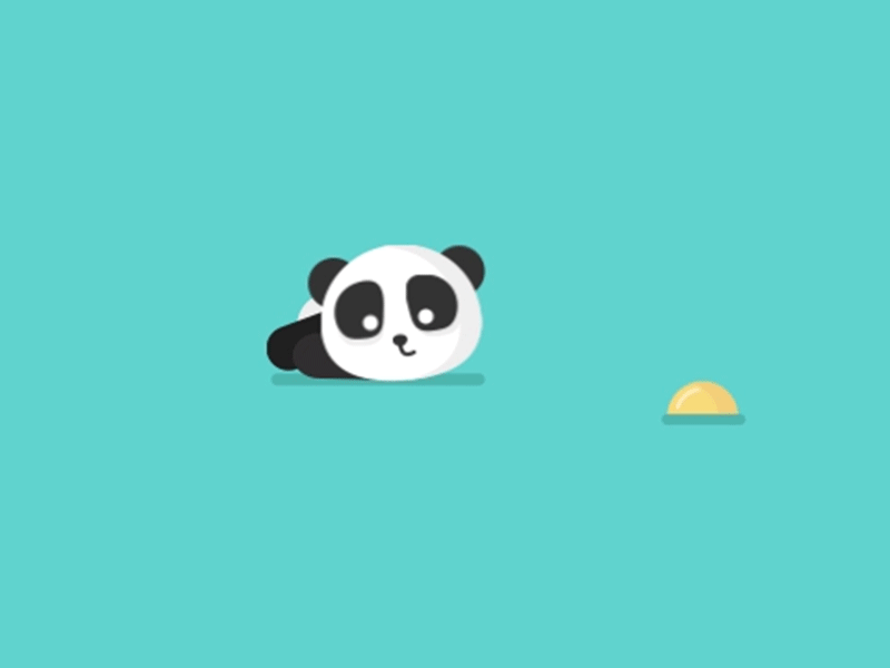 Lazy Panda cool cute illustration lazy minimal panda playing rolling