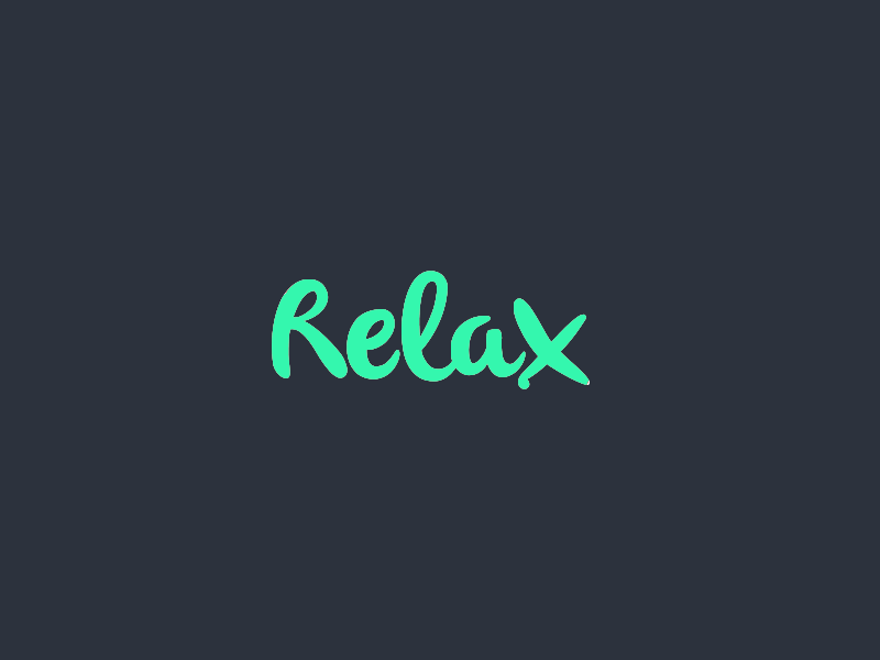 Relax calm fluid monk motion peace relax relaxation typo