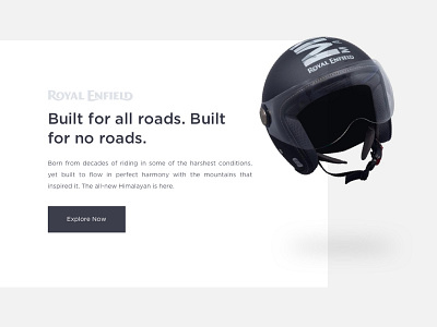 Royal Enfield bike clean design helmet himalayan interaction neat royal enfield ui ux website