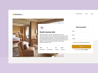 Developer's Landing Page apartment clean dashboard design interaction landing page luxury minimal ui ux website