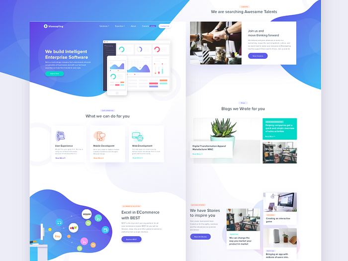 Landing page design by Harsh Vijay for Brucira on Dribbble