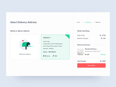 Delivery Page