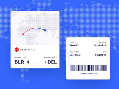 Flight Ticket bar code booking flight icon interface map mobile scan ui ux world