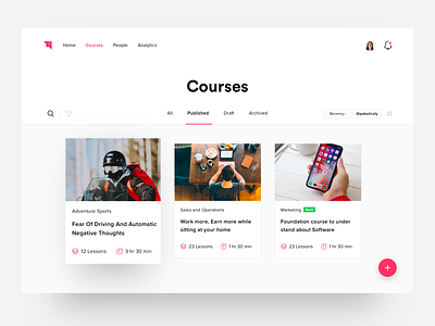 Courses Page