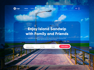 Enjoy Island Sandwip web Ui travel ui ui explore uiux web website disegn