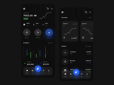 Crypto App Design app app design ui ui design uiux ux