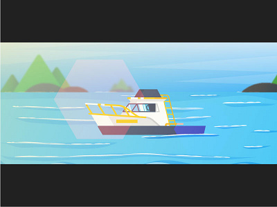 Somewhere Only We Know!! 2d boat dribbbleshots illustration lensflares ocean sea summers vacation vector waterbody yacht