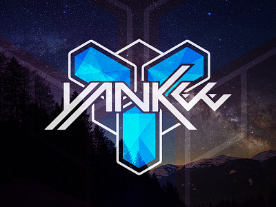 Team Yankee blue branding concept design illustrator linear logo modern photoshop purple white yankee