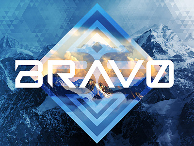 Bravo Backdrop blue bravo colorado concept design logo mountains