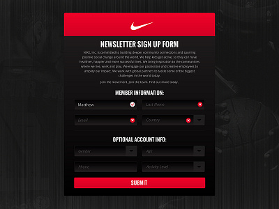 Daily UI #001 Nike Signup