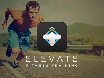 Daily UI #005 Elevate Fitness Icon app blue dailyui exercise fitness green grey icon iphone ui