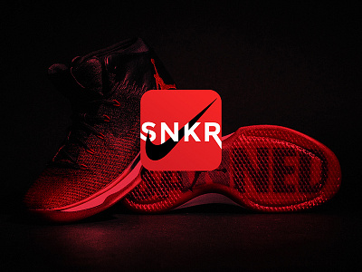 Daily UI #005 NIKE SNKR Icon app black daily ui dailyui design icon nike red shoes snkr ui