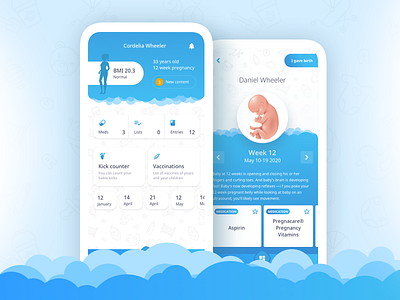 Mobile app for mother-to-be app baby born child motherhood pregnant