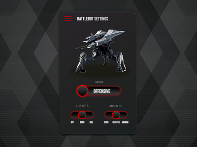 Battle Bot Controller app design graphic design ui ux