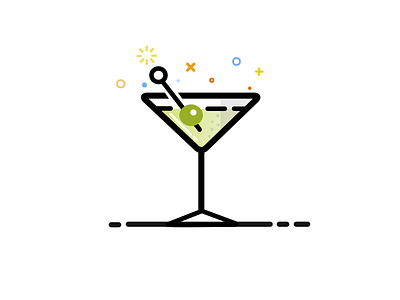 Martini drink fun icon martini olive