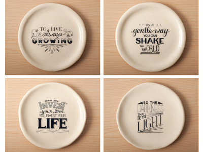 Hilltop Plates ceramics design handlettering slab plates thesis typography