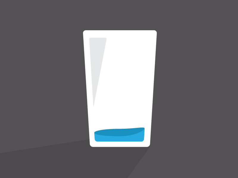 (GIF) Glass is Half-Full? cup fill gif glass gray half full icon vector water
