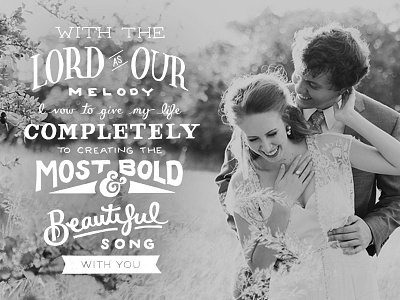 Illustrated Vows handlettering love typography vows wedding