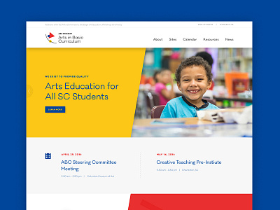 ABC Project bright color fun primary site design