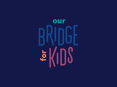Our Bridge for Kids identity kids logo non profit refugees