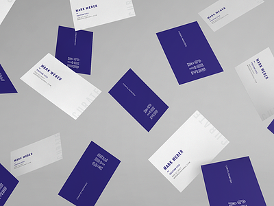 Cards blue business cards curate modern